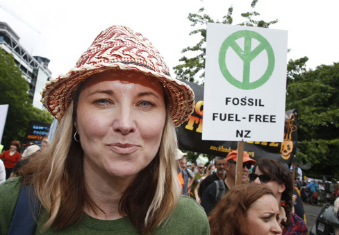 Ahead of the UN Climate Summit in Paris more than 15,000 New Zealanders including actress Lucy Lawless take part in the Peoples Climate March in Queen St, Auckland, kicking off what will be the largest climate mobilisation the world has ever seen. Over the weekend there will be marches in more than 2000 cities around the globe, and in 34 other New Zealand locations, challenging the leaders of the world to take real climate action. Greenpeace/Nigel Marple