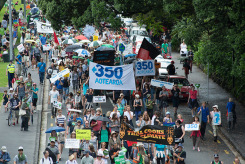 Ahead of the UN Climate Summit in Paris about 15,000 New Zealanders take part in the Peoples Climate March in Queen St, Auckland, kicking off what will be the largest climate mobilisation the world has ever seen. Over the weekend there will be marches in more than 2000 cities around the globe, and in 34 other New Zealand locations, challenging the leaders of the world to take real climate action.